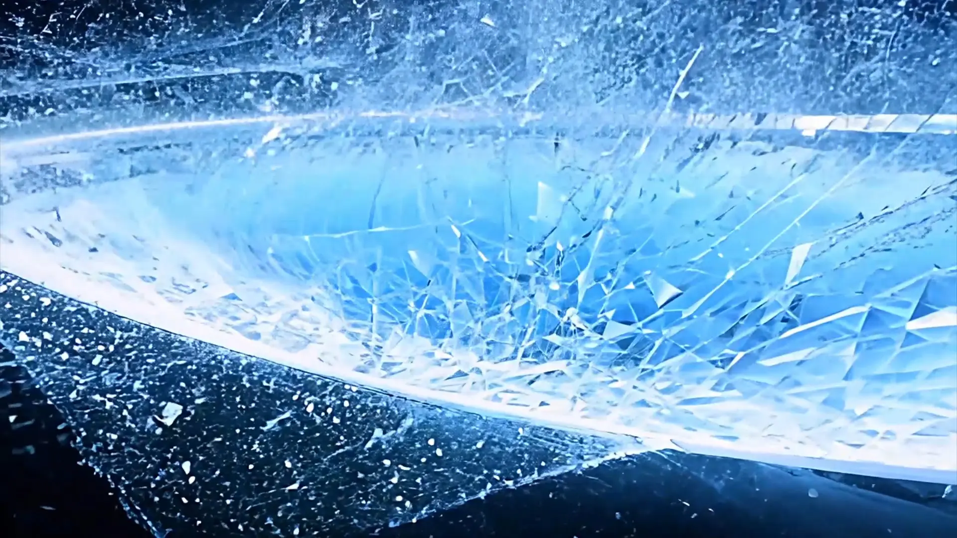 Dynamic Ice Shatter Burst Transition for Stock video